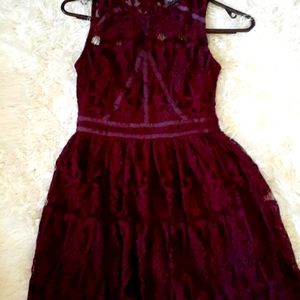 Lily Rose Purple Lace Dress Size XS